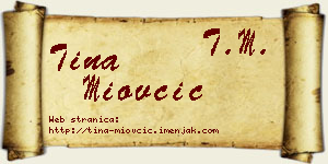 Tina Miovčić vizit kartica